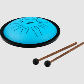 NINO Percussion NINO981 Steel Tongue Drum, Small 7'', blue